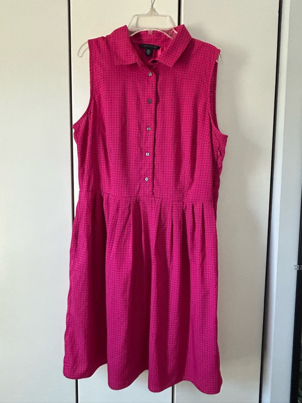 Tommy Hilfiger Sleeveless Polka Dot Shirtdress